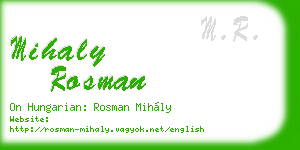 mihaly rosman business card